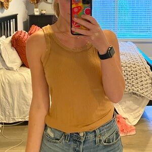 American Eagle “soft and sexy” yellow tank